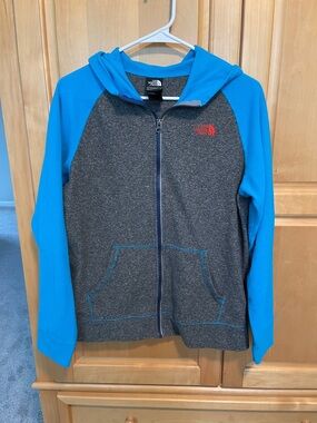 The North Face Youth Blue & Gray Full-Zip Hoodie